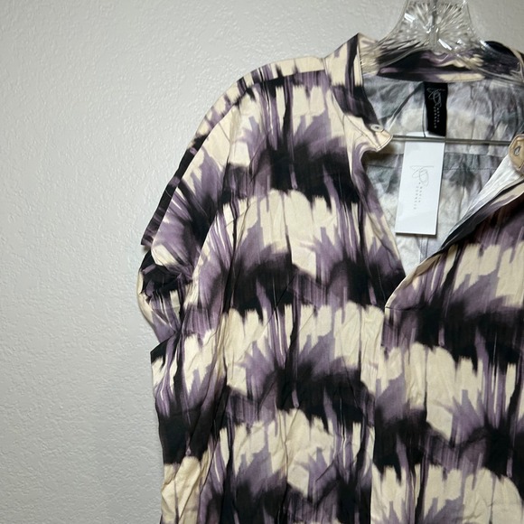 zero + maria cornejo blouse women's 10 silk artsy lagenlook sustainable office - Picture 3 of 7